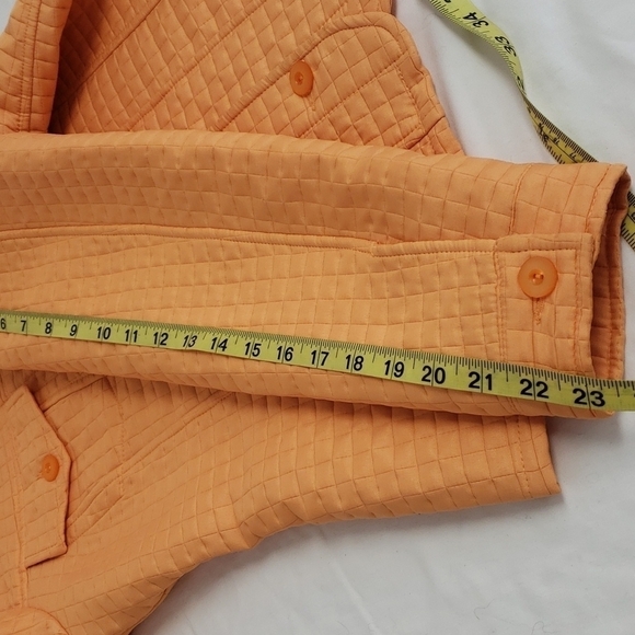 Vintage hervè bernard by Bernard Holtzman Quilted Jacket 10 Light Orange EUC - Picture 10 of 11